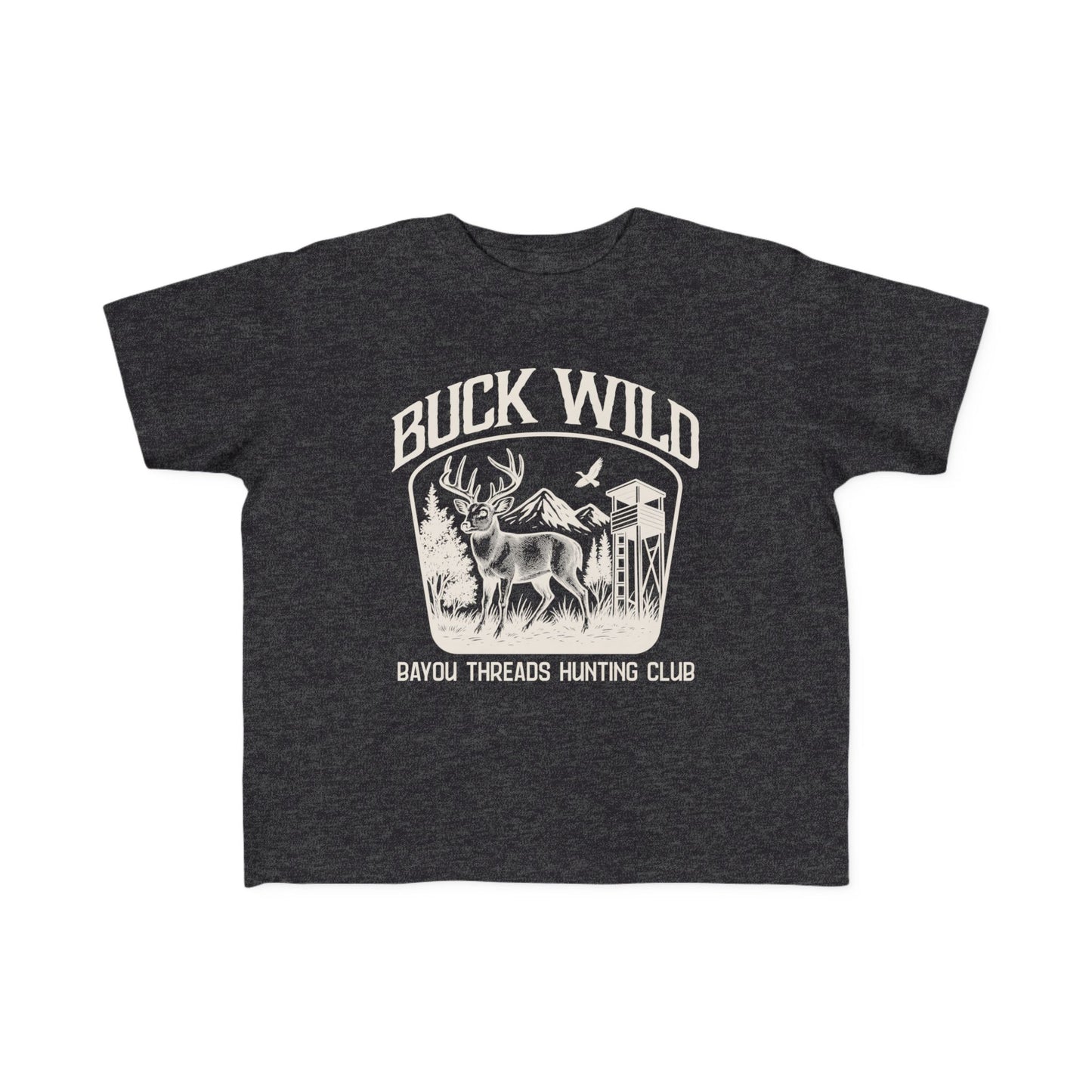 Buck Wild Hunting Tee - Off White/Charcoal