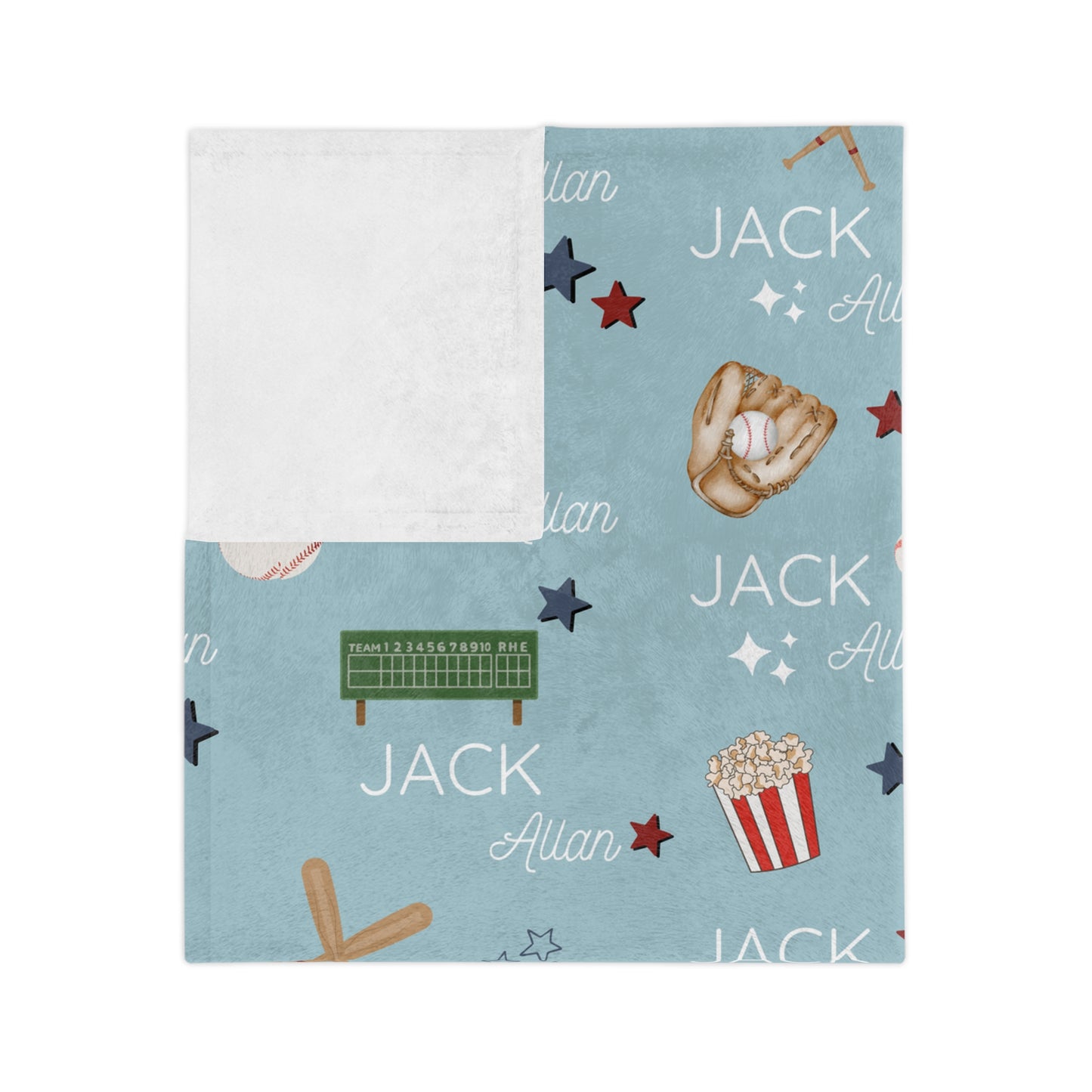 Personalized Baseball Blanket