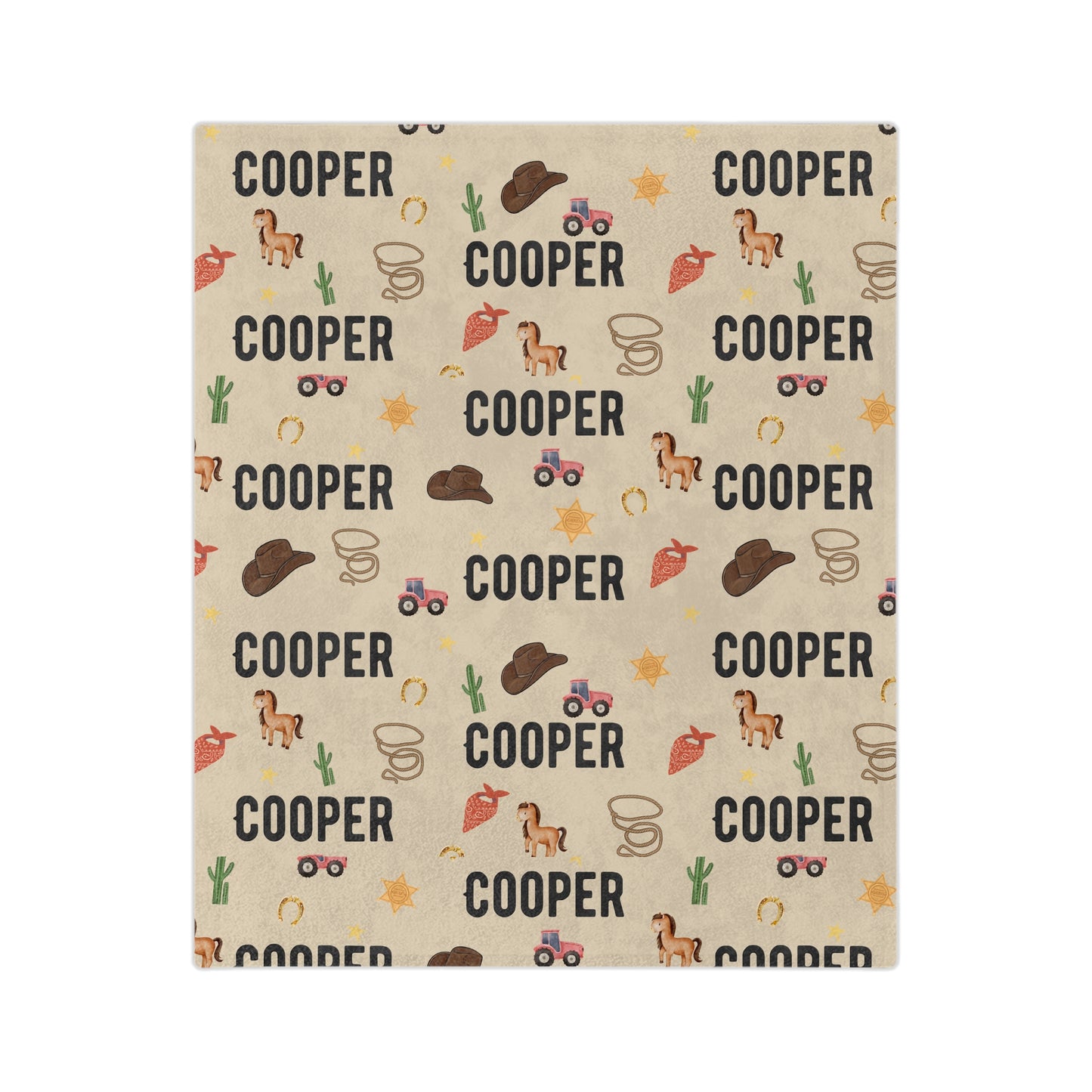 Personalized Cowboy Blanket