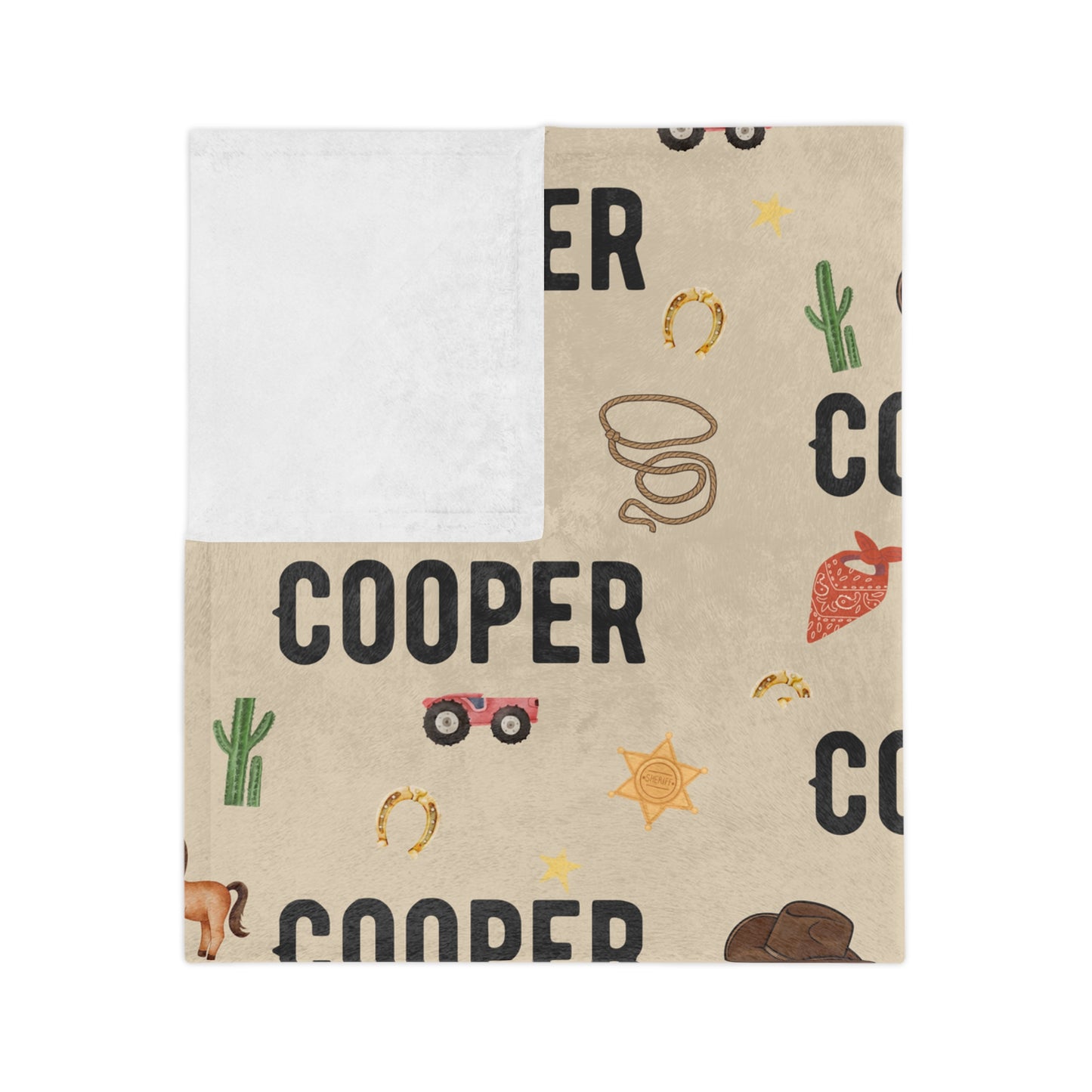 Personalized Cowboy Blanket