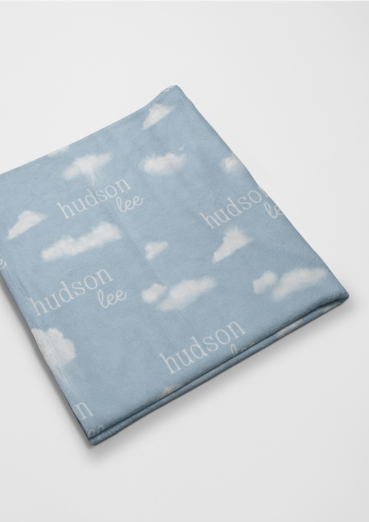 Personalized Blue Sky Blanket
