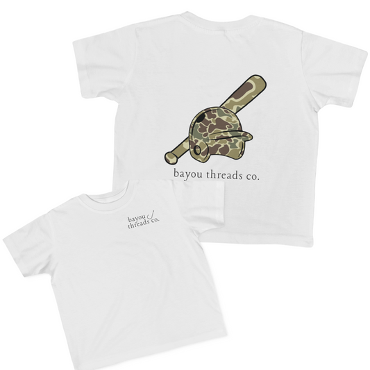 Camo Baseball Helmet Tee